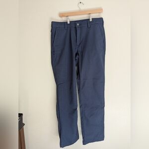 Men's Duluth Trading 40 Grit Flex Canvas Standard Fit Pants Size 34/32 in Navy